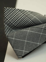 Grey Check Bowtie & Pocket Square Set