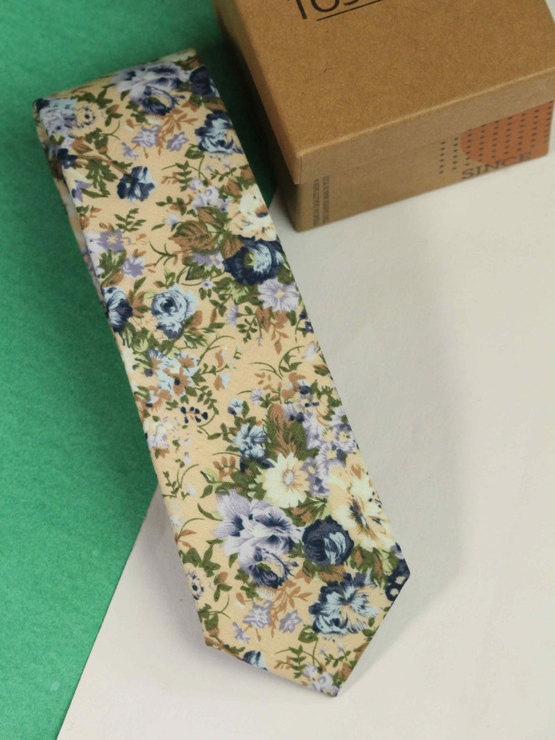 Classic Floral Skinny Necktie
