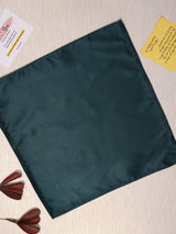 Deep Bottle Green Satin Pocket Square