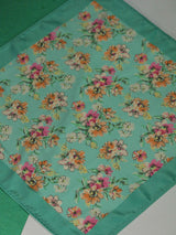 Mint Green Floral Pocket Square