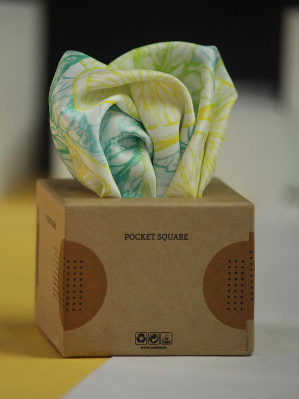Green & Yellow Novelty Pocket Square