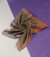 Rust Brown Paisley Pocket Square