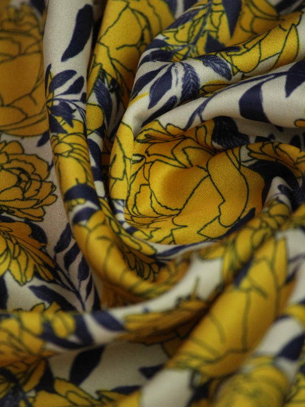 Yellow Floral Pocket Square