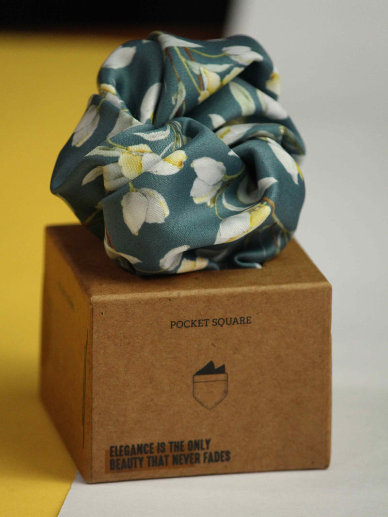 Blue Floral Pocket Square