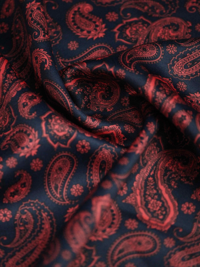 Red Paisley Pocket Square