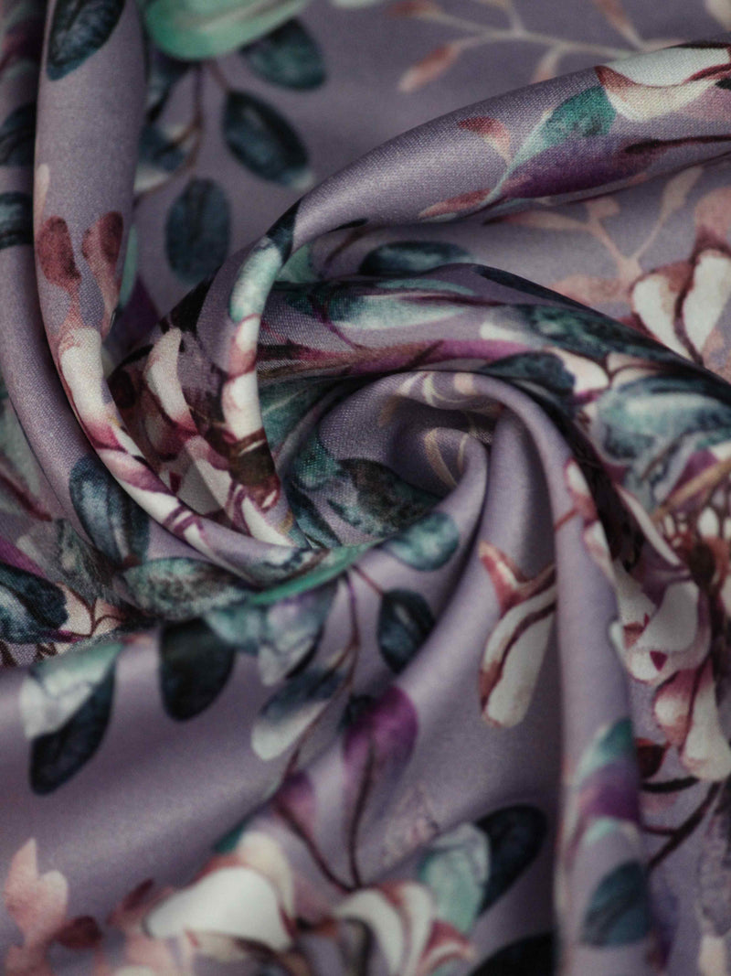 Purple Floral Pocket Square