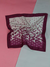 White & Pink Abstract Pocket Square