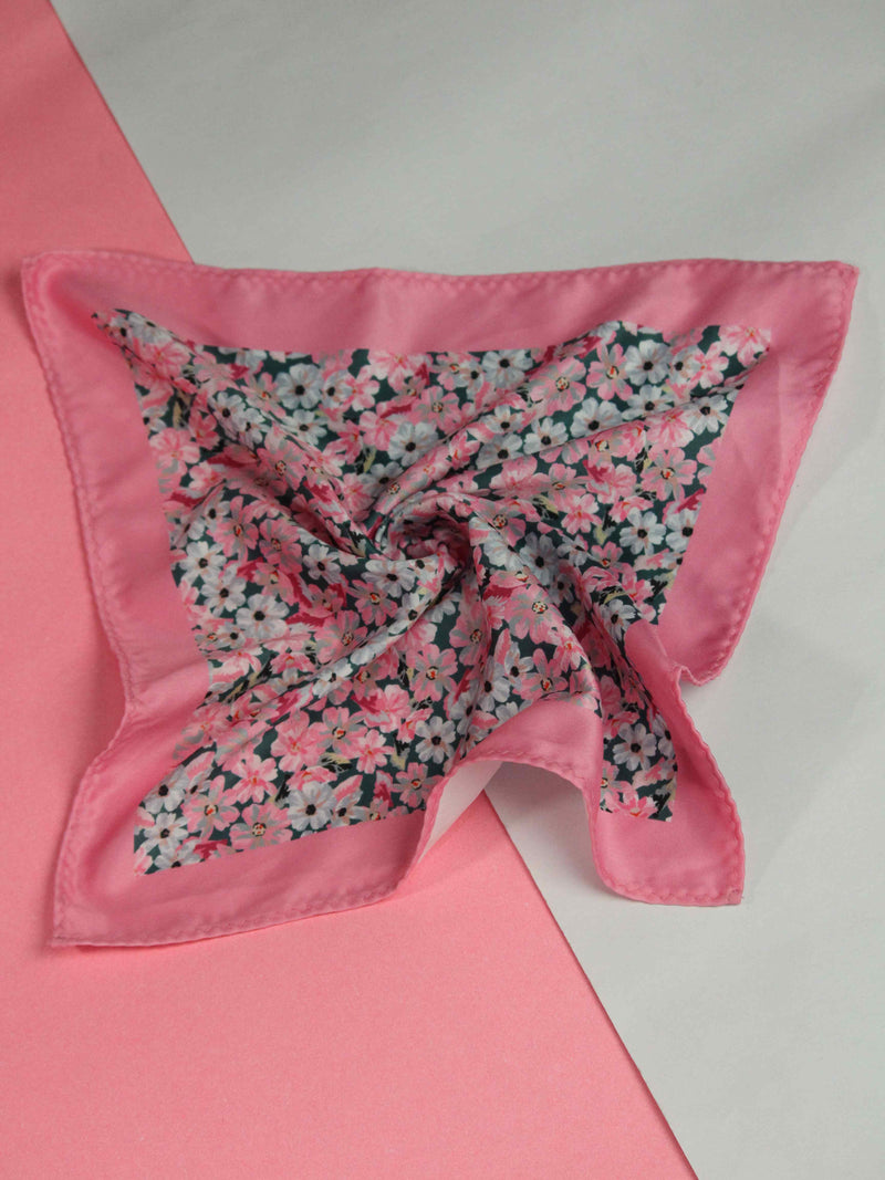 Pink Floral Pocket Square