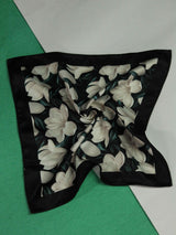 White Floral Pocket Square