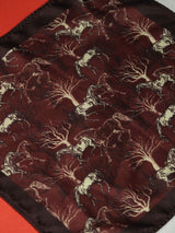 Maroon Animal Pocket Square