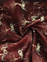 Maroon Animal Pocket Square