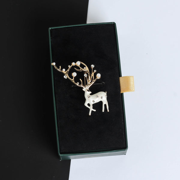 White Stag Brooch