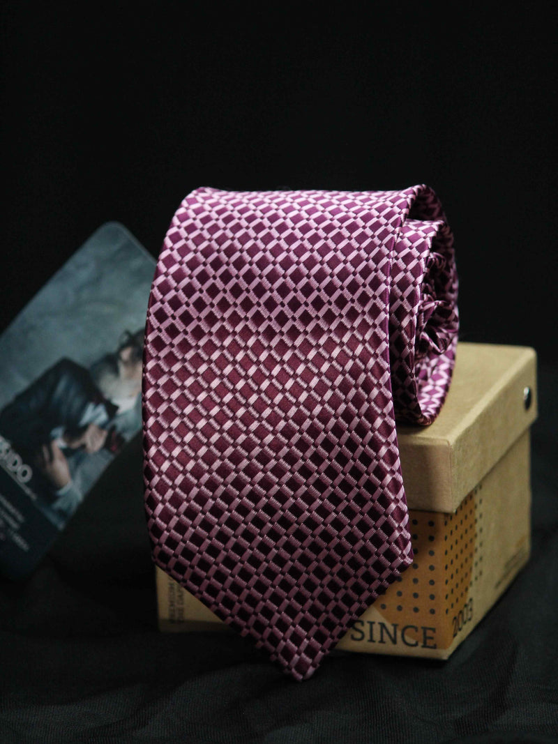 Purple Geometric Necktie