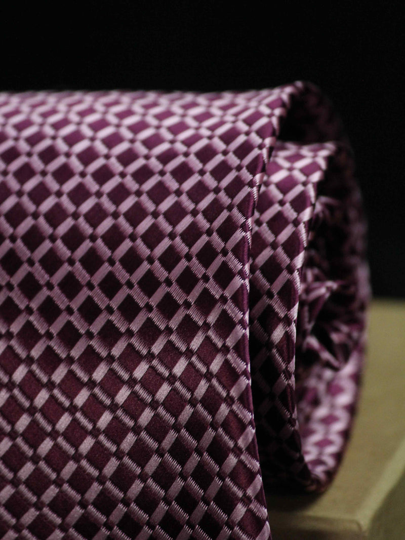 Purple Geometric Necktie