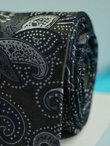 Green & Blue Paisleys Handmade Silk Necktie