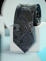 Green & Blue Paisleys Handmade Silk Necktie