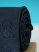 Blue Paisley Woven Necktie