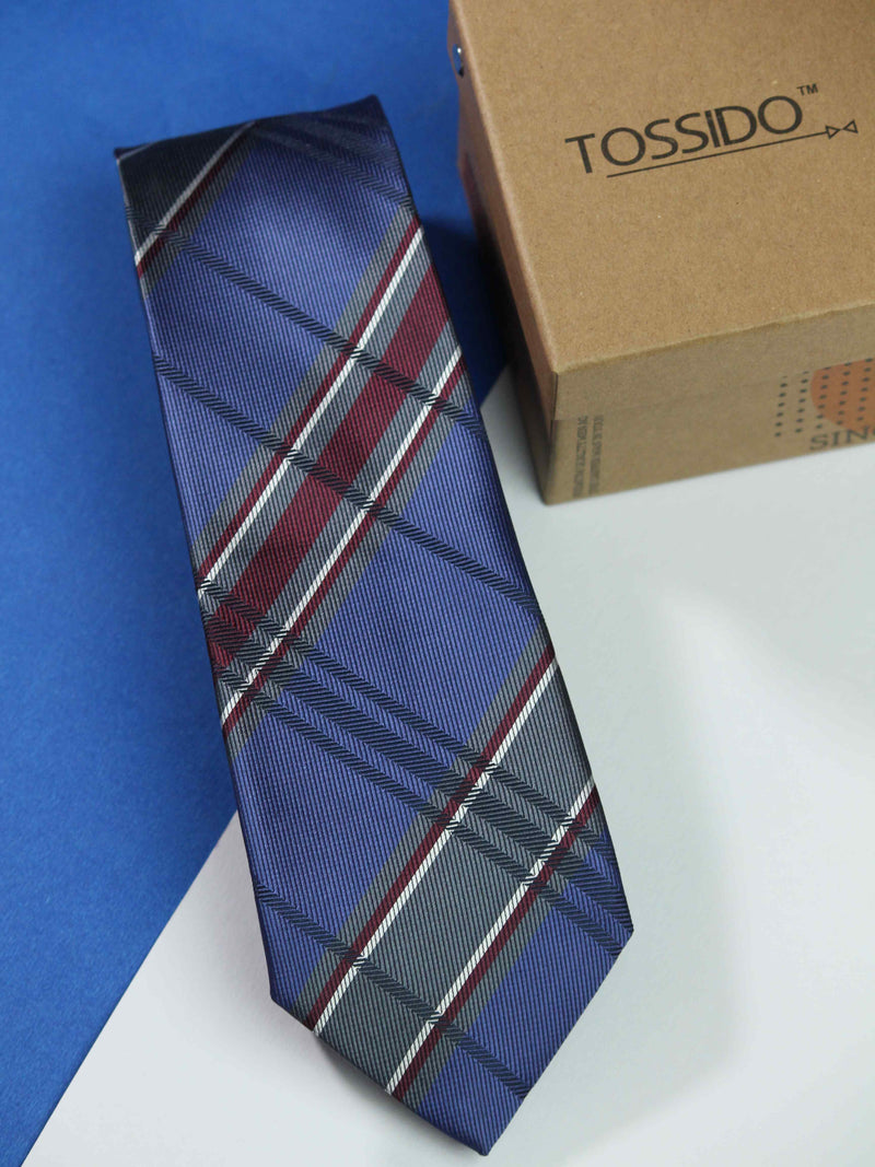 Blue Check Necktie