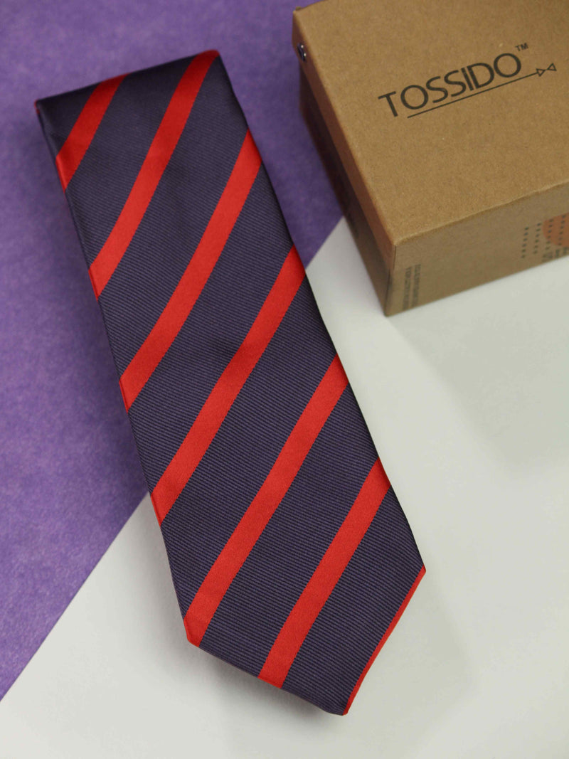 Purple Stripe Necktie 