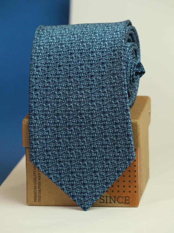 Blue Abstract Woven Necktie