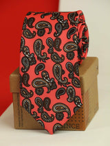 Pink Paisley Woven Necktie