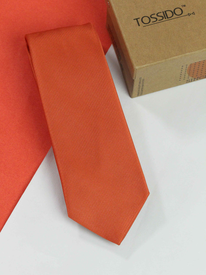 Orange Solid Necktie