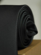 Dark Grey Solid Necktie