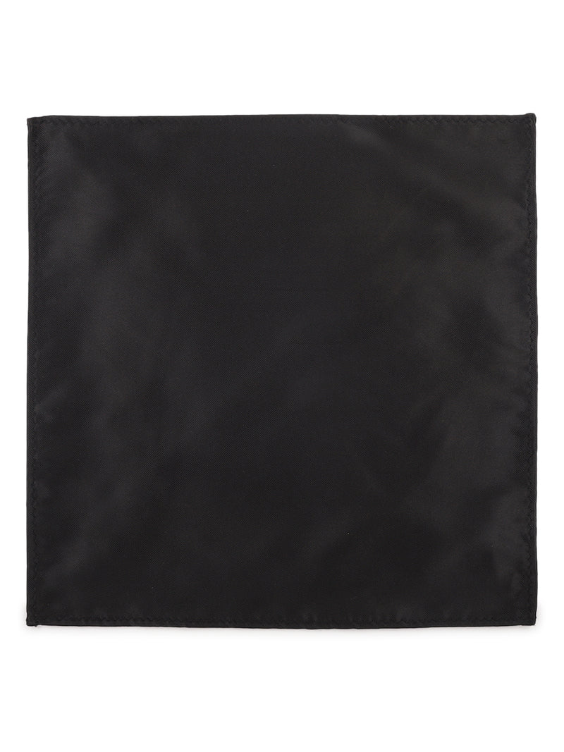 Black Solid Pocket Square
