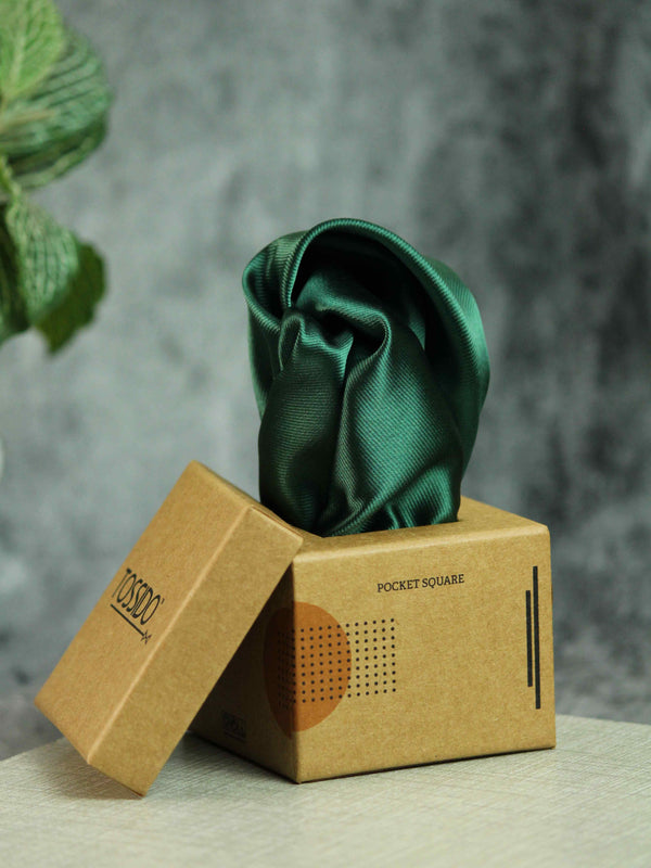 Green Solid Pocket Square
