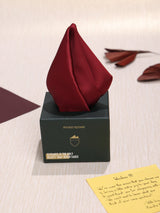 Maroon Solid Pocket Square