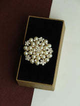 Silver Pearls Brooch