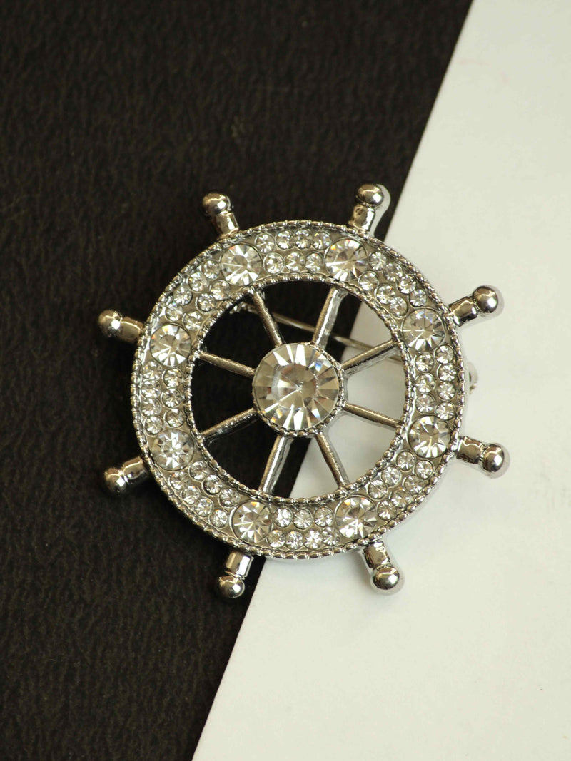 Silver Helm Brooch