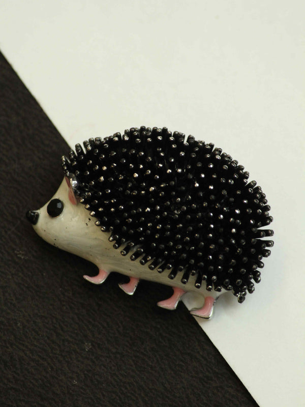 Black Hedgehog Brooch