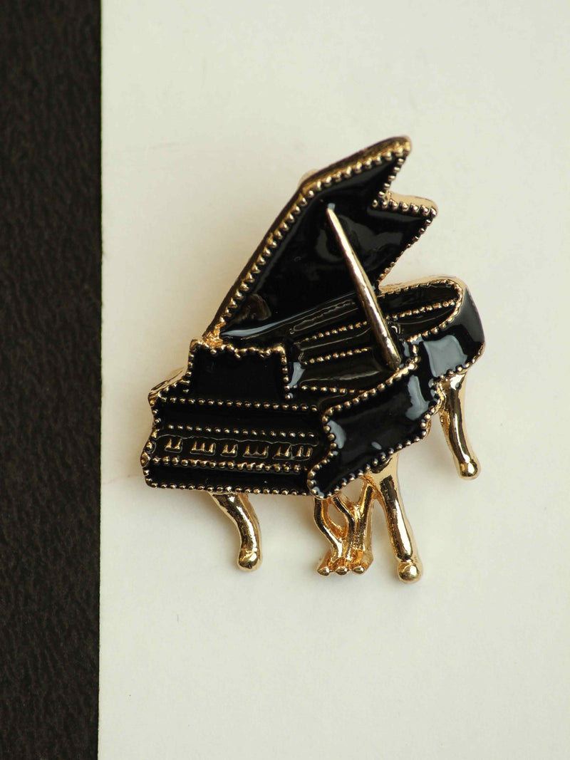 Black Piano Brooch