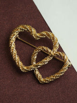 Golden Hearts Brooch