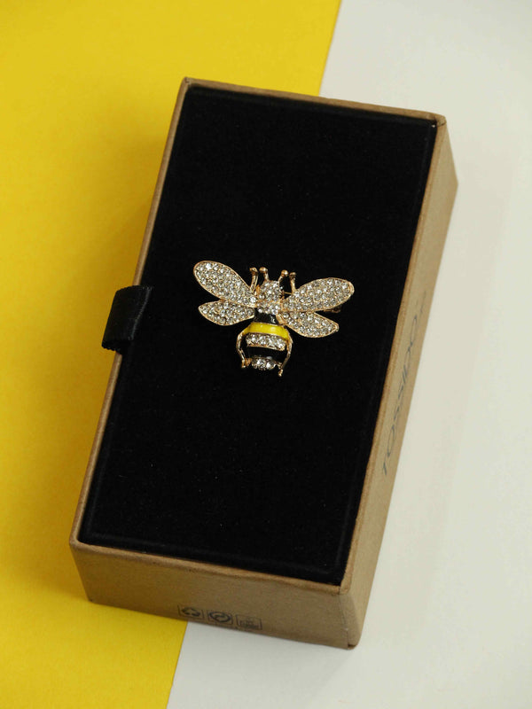 Pearled Honeybee Brooch