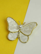 White Butterfly Brooch