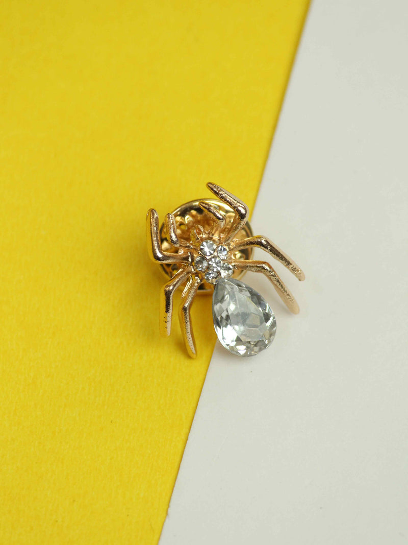 Golden Spider Brooch