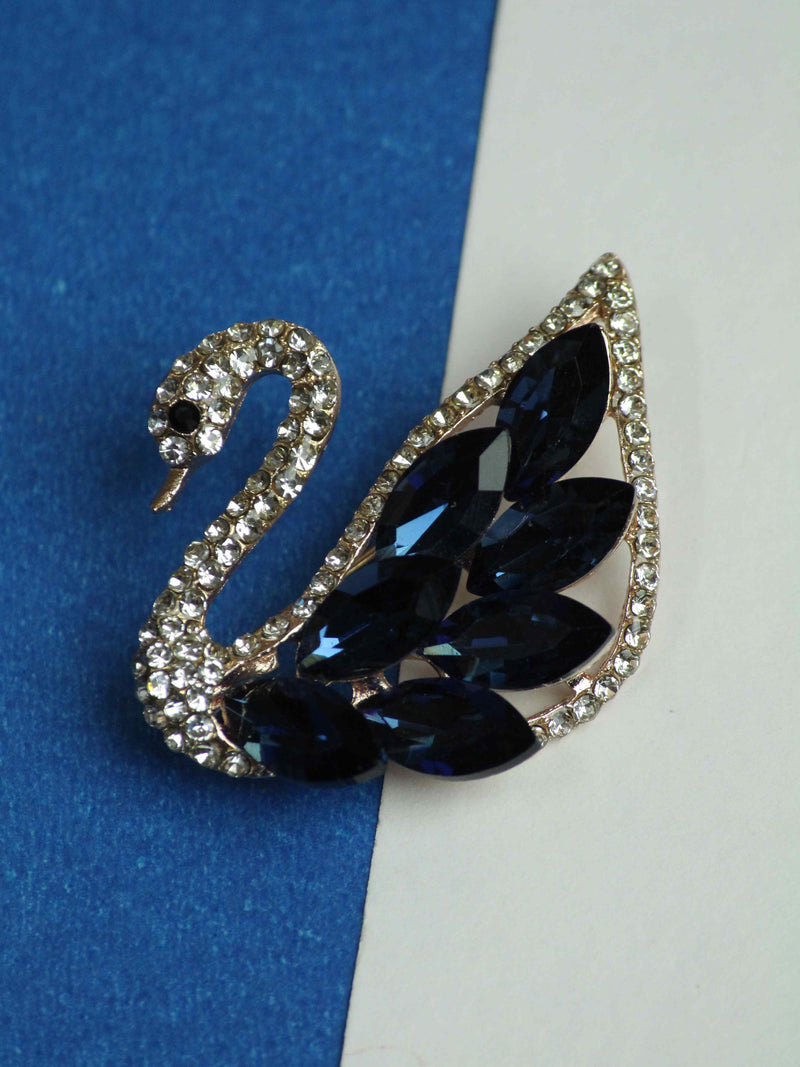 Blue Swan Brooch