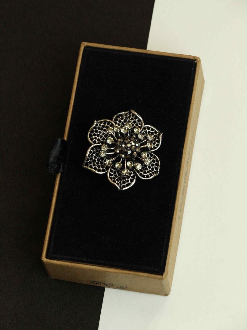 Silver Windflower Brooch