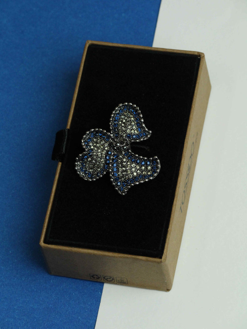 Rhinestone Florals Brooch