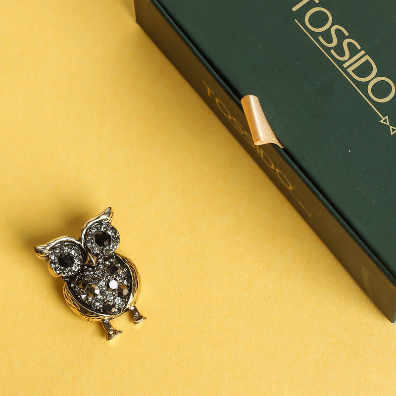 Silver Owl Brooch