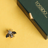 Gold & Black Bee Brooch