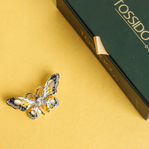 Multicolor Butterfly Brooch