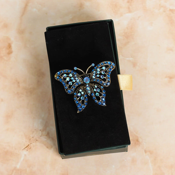 Blue Butterfly Brooch