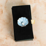 Blue Shell Brooch