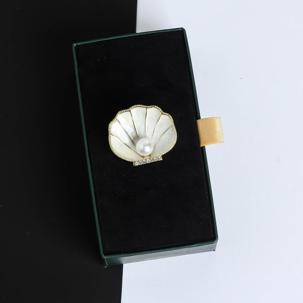 White Shell Brooch