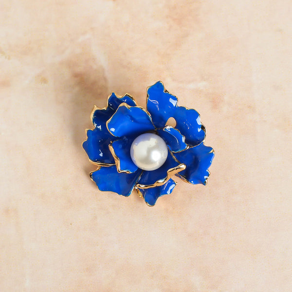 Blue Flower Brooch