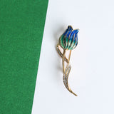 Blue Tulip Brooch