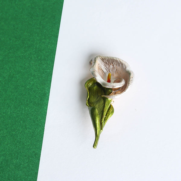 Green Flower Brooch